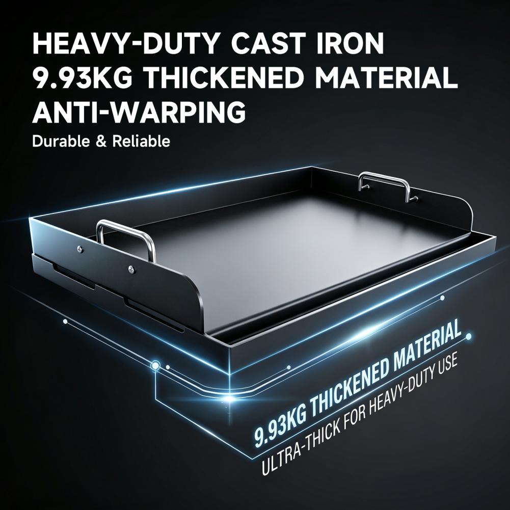 Camping Cooking Flat Top - 논스틱 주철 그릴 팬 두꺼운 베이킹