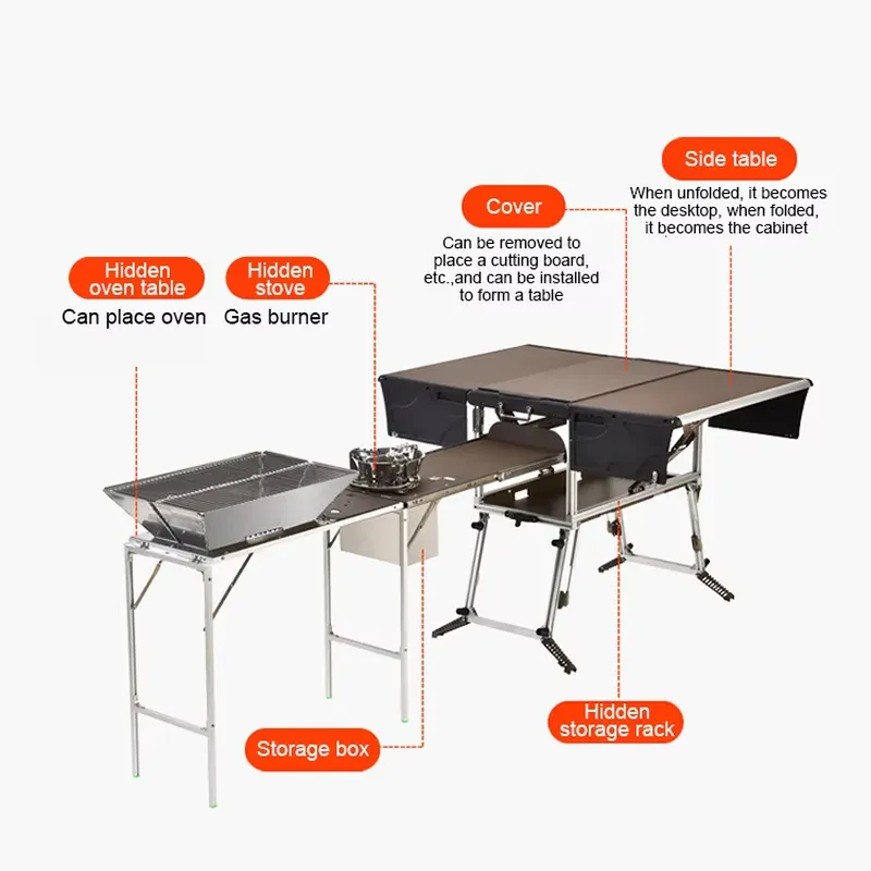 고품질 접이식 야외 캠핑 조리 세트 휴대용 이동식 캠핑 - Quality Camping Cooking Set 리뷰 및 가격