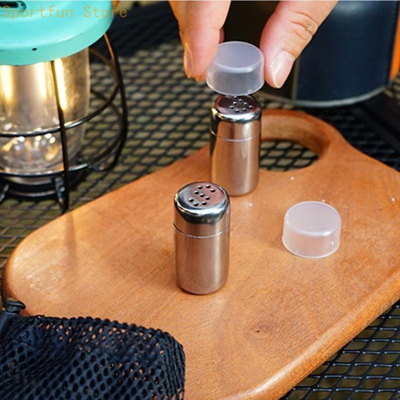 2lots 내구성 향신료 항아리 작은 소금 디스펜서 야 - Camping Cooking Container 리뷰 및 가격