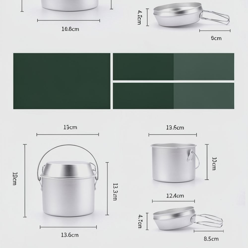 야외 피크닉용 알루미늄 조리 도구 세트, 캠핑용 휴대용 - Camping Cooking Dining Set 리뷰 및 가격