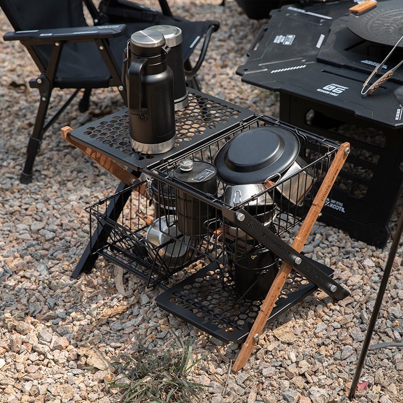 휴대용 접이식 캠핑 테이블 바구니 다층 수납 바구니 정 - Camping Cooking Organizer 리뷰 및 가격