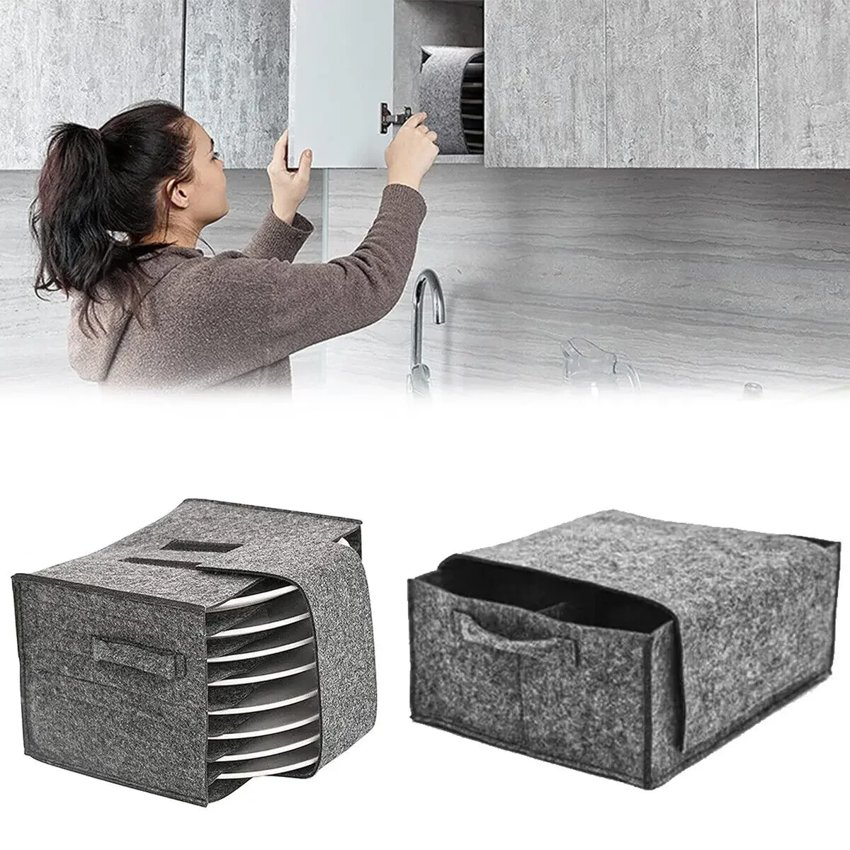 1pc 펠트 접시 컵 보관 가방 홀더 두꺼운 캠핑 식기 - Camping Cooking Organizer 리뷰 및 가격